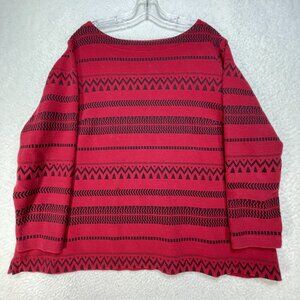 J Jill Womens Size 2X Long Sleeve Heavyweight Boatneck Sweater